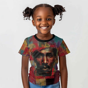 Thomas Sankara Burkina Faso Kid T shirt with Bold Portrait and The Upright Man Tribute Design - African Pride