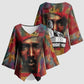 Thomas Sankara Burkina Faso Kimono Sleeve Blouse with Bold Portrait and The Upright Man Tribute Design - African Pride