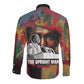 Thomas Sankara Burkina Faso Long Sleeve Button Shirt with Bold Portrait and The Upright Man Tribute Design - African Pride