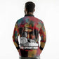 Thomas Sankara Burkina Faso Long Sleeve Polo Shirt with Bold Portrait and The Upright Man Tribute Design - African Pride
