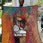 Thomas Sankara Burkina Faso Quilt with Bold Portrait and The Upright Man Tribute Design - African Pride
