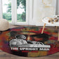 Thomas Sankara Burkina Faso Round Carpet with Bold Portrait and The Upright Man Tribute Design - African Pride