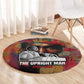 Thomas Sankara Burkina Faso Round Carpet with Bold Portrait and The Upright Man Tribute Design - African Pride