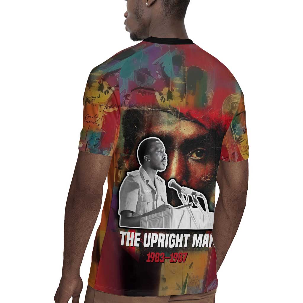 Thomas Sankara Burkina Faso Rugby Jersey with Bold Portrait and The Upright Man Tribute Design - African Pride