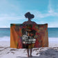 Thomas Sankara Burkina Faso Sarong with Bold Portrait and The Upright Man Tribute Design - African Pride
