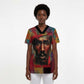 Thomas Sankara Burkina Faso Scrub Top with Bold Portrait and The Upright Man Tribute Design - African Pride