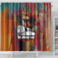 Thomas Sankara Burkina Faso Shower Curtain with Bold Portrait and The Upright Man Tribute Design - African Pride