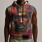 Thomas Sankara Burkina Faso Sleeveless Hoodie with Bold Portrait and The Upright Man Tribute Design - African Pride
