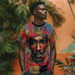 Thomas Sankara Burkina Faso T shirt with Bold Portrait and The Upright Man Tribute Design - African Pride