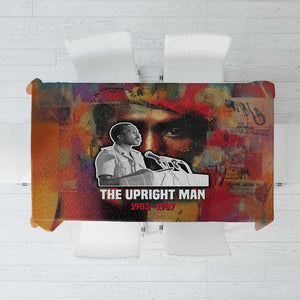 Thomas Sankara Burkina Faso Tablecloth with Bold Portrait and The Upright Man Tribute Design - African Pride