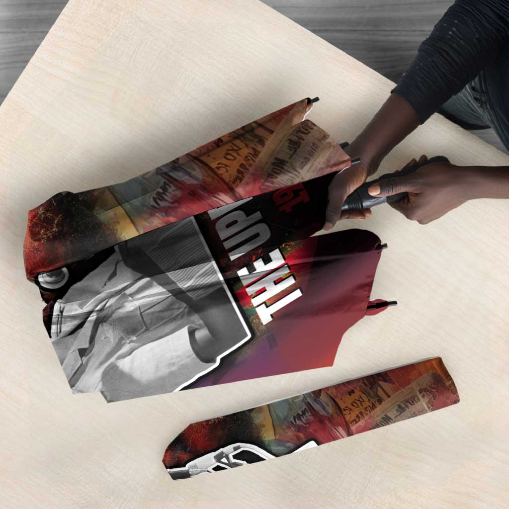 Thomas Sankara Burkina Faso Umbrella with Bold Portrait and The Upright Man Tribute Design - African Pride