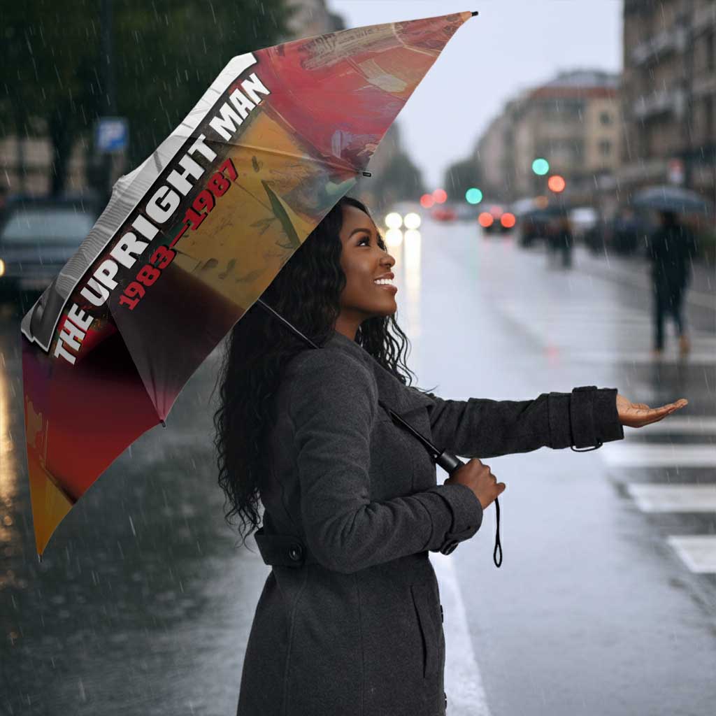 Thomas Sankara Burkina Faso Umbrella with Bold Portrait and The Upright Man Tribute Design - African Pride