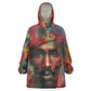 Thomas Sankara Burkina Faso Wearable Blanket Hoodie with Bold Portrait and The Upright Man Tribute Design - African Pride