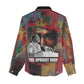 Thomas Sankara Burkina Faso Women Casual Shirt with Bold Portrait and The Upright Man Tribute Design - African Pride