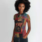 Thomas Sankara Burkina Faso Women Polo Shirt with Bold Portrait and The Upright Man Tribute Design - African Pride