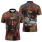 Thomas Sankara Burkina Faso Zipper Polo Shirt with Bold Portrait and The Upright Man Tribute Design - African Pride
