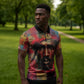 Thomas Sankara Burkina Faso Zipper Polo Shirt with Bold Portrait and The Upright Man Tribute Design - African Pride
