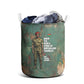 Burkina Faso Thomas Sankara Laundry Basket with Military Stance and Anti-Imperialist Quote Tribute Design - African Pride
