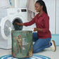 Burkina Faso Thomas Sankara Laundry Basket with Military Stance and Anti-Imperialist Quote Tribute Design - African Pride