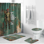 Burkina Faso Thomas Sankara Bathroom Set with Military Stance and Anti-Imperialist Quote Tribute Design - African Pride