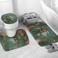 Burkina Faso Thomas Sankara Bathroom Set with Military Stance and Anti-Imperialist Quote Tribute Design - African Pride