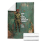 Burkina Faso Thomas Sankara Blanket with Military Stance and Anti-Imperialist Quote Tribute Design - African Pride