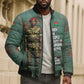 Burkina Faso Thomas Sankara Bomber Puffer Jacket with Military Stance and Anti-Imperialist Quote Tribute Design - African Pride