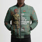 Burkina Faso Thomas Sankara Bomber Puffer Jacket with Military Stance and Anti-Imperialist Quote Tribute Design - African Pride