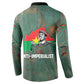Burkina Faso Thomas Sankara Button Sweatshirt with Military Stance and Anti-Imperialist Quote Tribute Design