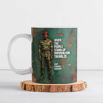 Burkina Faso Thomas Sankara Ceramic Mug with Military Stance and Anti-Imperialist Quote Tribute Design - African Pride