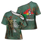 Burkina Faso Thomas Sankara Cross Shoulder Shirt with Military Stance and Anti-Imperialist Quote Tribute Design - African Pride
