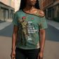 Burkina Faso Thomas Sankara Cross Shoulder Shirt with Military Stance and Anti-Imperialist Quote Tribute Design - African Pride