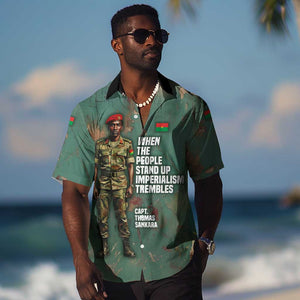 Burkina Faso Thomas Sankara Hawaiian Shirt with Military Stance and Anti-Imperialist Quote Tribute Design - African Pride