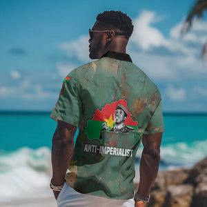 Burkina Faso Thomas Sankara Hawaiian Shirt with Military Stance and Anti-Imperialist Quote Tribute Design - African Pride