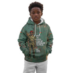 Burkina Faso Thomas Sankara Kid Hoodie with Military Stance and Anti-Imperialist Quote Tribute Design - African Pride