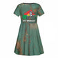 Burkina Faso Thomas Sankara Kid Short Sleeve Dress with Military Stance and Anti-Imperialist Quote Tribute Design - African Pride