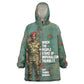 Burkina Faso Thomas Sankara Kid Wearable Blanket Hoodie with Military Stance and Anti-Imperialist Quote Tribute Design - African Pride