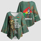 Burkina Faso Thomas Sankara Kimono Sleeve Blouse with Military Stance and Anti-Imperialist Quote Tribute Design - African Pride