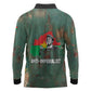 Burkina Faso Thomas Sankara Long Sleeve Polo Shirt with Military Stance and Anti-Imperialist Quote Tribute Design - African Pride