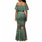 Burkina Faso Thomas Sankara Mermaid Dress with Military Stance and Anti-Imperialist Quote Tribute Design - African Pride