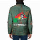 Burkina Faso Thomas Sankara Padded Jacket with Military Stance and Anti-Imperialist Quote Tribute Design - African Pride