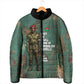Burkina Faso Thomas Sankara Padded Jacket with Military Stance and Anti-Imperialist Quote Tribute Design - African Pride