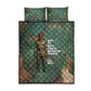 Burkina Faso Thomas Sankara Quilt Bed Set with Military Stance and Anti-Imperialist Quote Tribute Design - African Pride