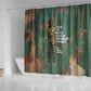 Burkina Faso Thomas Sankara Shower Curtain with Military Stance and Anti-Imperialist Quote Tribute Design - African Pride