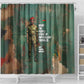 Burkina Faso Thomas Sankara Shower Curtain with Military Stance and Anti-Imperialist Quote Tribute Design - African Pride