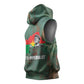 Burkina Faso Thomas Sankara Sleeveless Hoodie with Military Stance and Anti-Imperialist Quote Tribute Design - African Pride