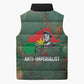 Burkina Faso Thomas Sankara Sleeveless Puffer Jacket with Military Stance and Anti-Imperialist Quote Tribute Design - African Pride
