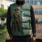 Burkina Faso Thomas Sankara Sleeveless Puffer Jacket with Military Stance and Anti-Imperialist Quote Tribute Design - African Pride