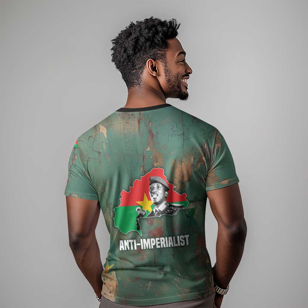 Burkina Faso Thomas Sankara T shirt with Military Stance and Anti-Imperialist Quote Tribute Design - African Pride