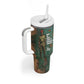 Burkina Faso Thomas Sankara Tumbler With Handle with Military Stance and Anti-Imperialist Quote Tribute Design - African Pride